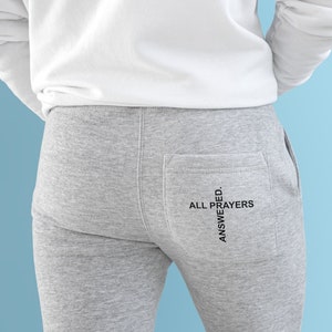 Cross Gray Joggers | Fleece Joggers | Sweat pants | Athletic Wear | Athleasure | Active Wear | Jogger sets | Grey sweatpants | Christian