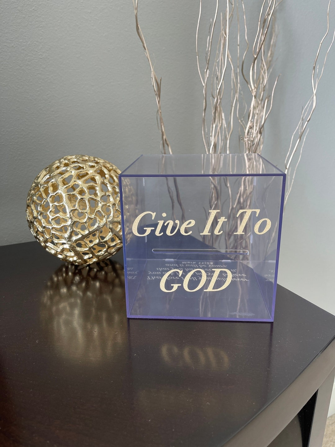 Acrylic Prayer Box: Christian Gift With Notecards (5.9 In) - Etsy