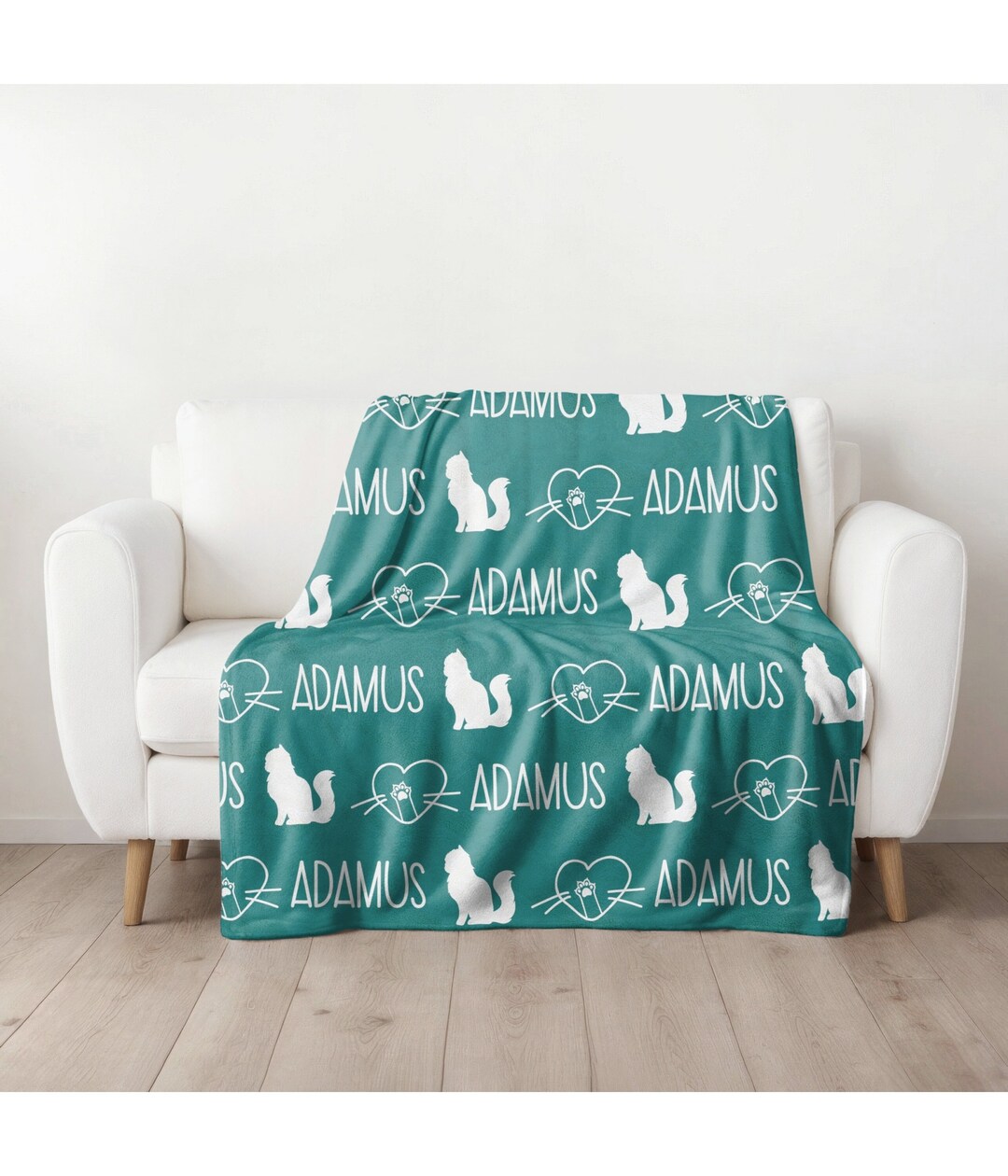 Custom Cat Blanket Personalized Cat Name Blanket Short or Etsy