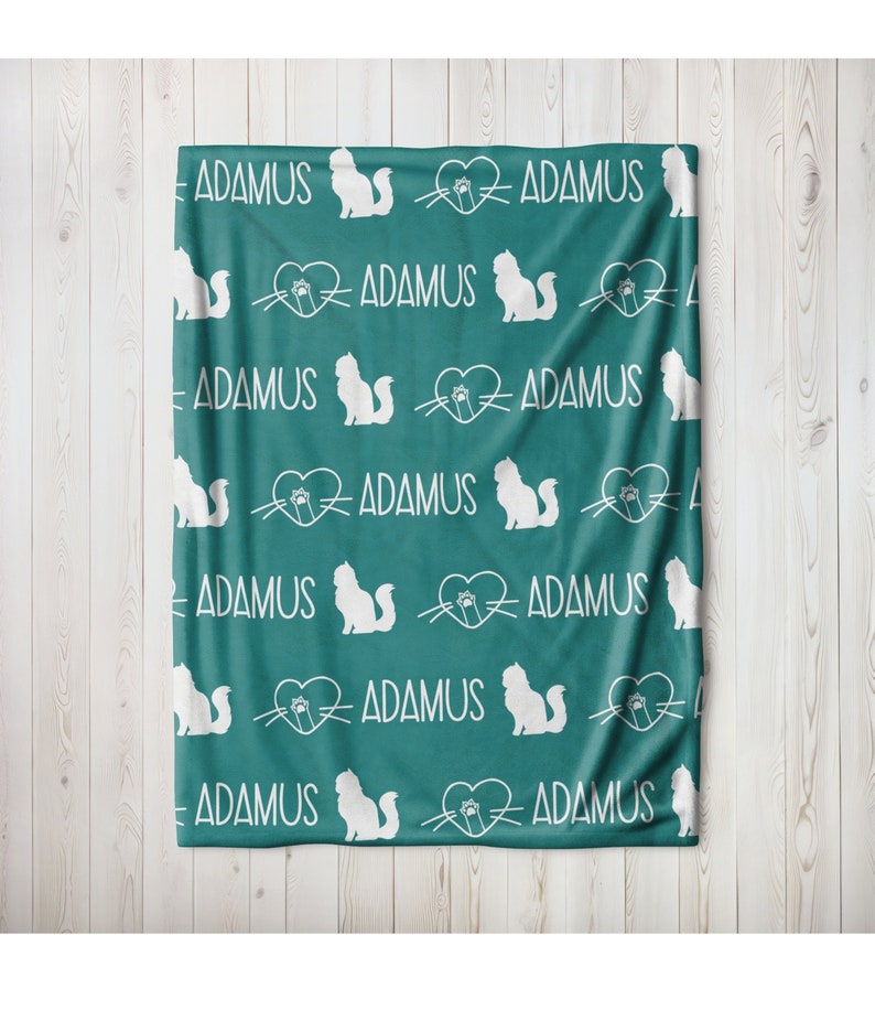 Custom Cat Blanket Personalized Cat Name Blanket Short or Etsy