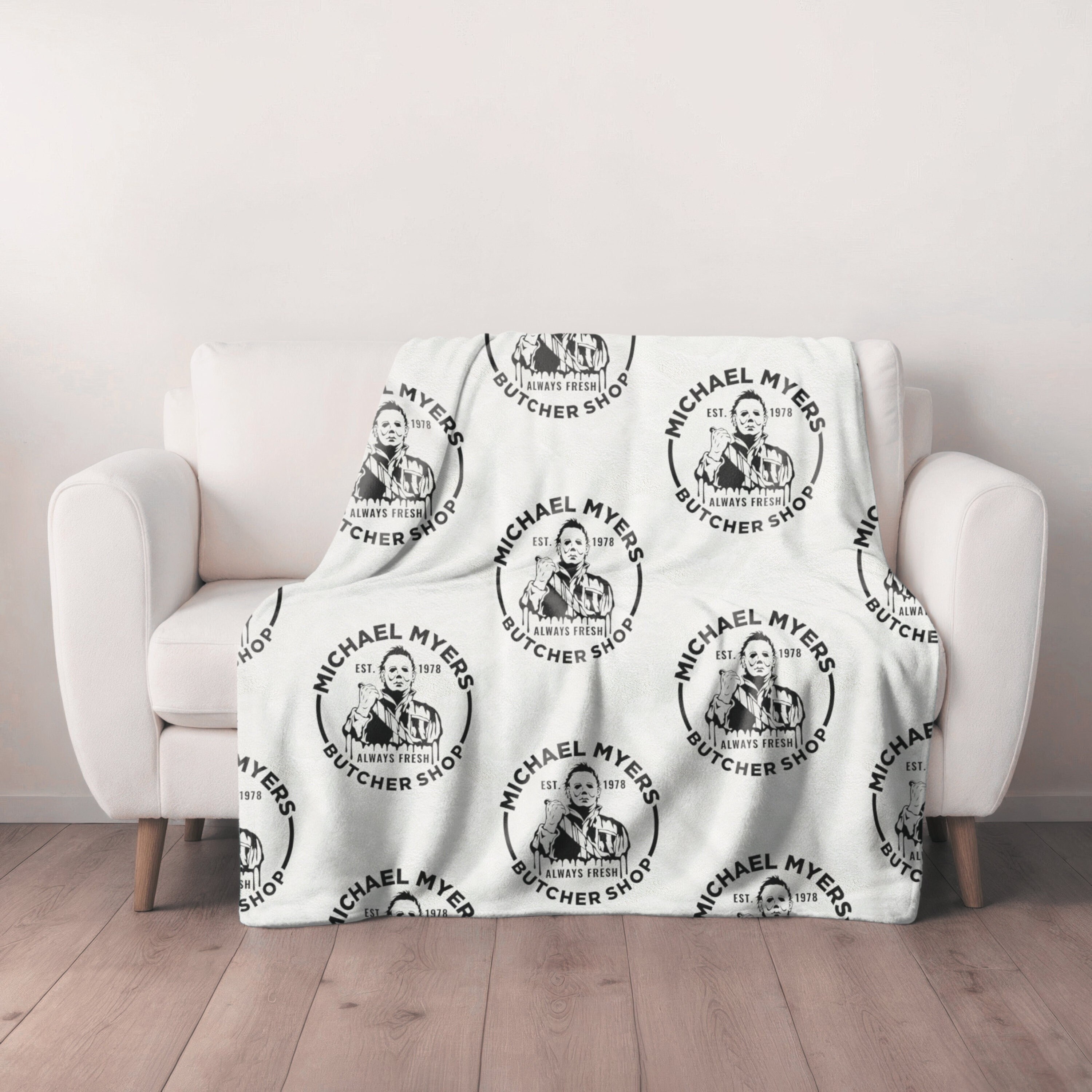 Michael Myers Halloween Movies Velveteen Minky Blanket Etsy