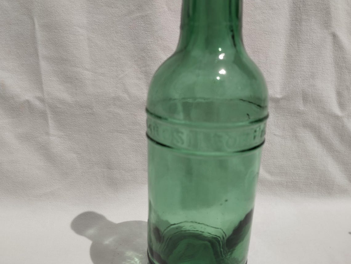 Antique Green Beer Glass Bottle, Hungarian Glass Bottle - Etsy