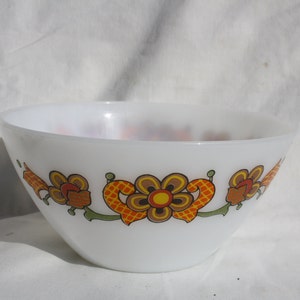 Jena Schott & Mainz Milk Glass Bowl, Milk Glass Bowl With Flower Motif