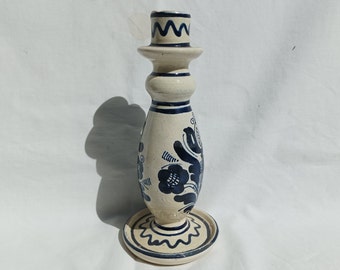 Traditional Transylvania Folk Candle Stick, Ethnographical Candelabrum, Ceramic Folk Ceramic Candle holder