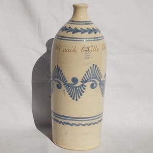 Vintage Bouteille d'eau vin art populaire hongrois fait main crin de