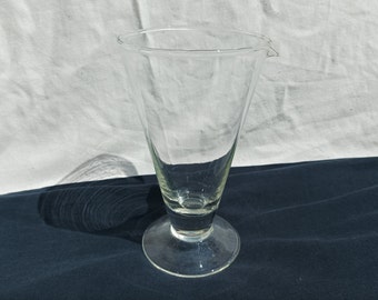 Vintage Glass Pouring Cup, Vintage Apothecary, Kitchen flask, Glass Vase