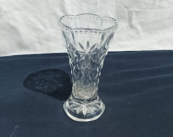 Small Glass Vase, Vintage Little Glass Vase,