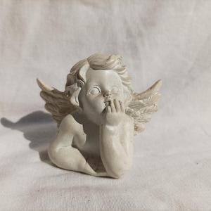 Gypsum Angel Statuette Figurine, Little Angel Christmas Decoration
