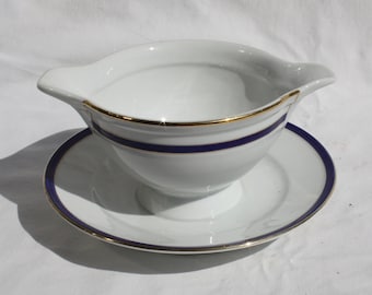 Vintage Porcelain White Soup Plate, Meissen Soup Plate Bowl