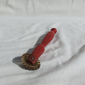 Old Brass And Wood Pasta Cutter,  Vintage Dough Cutters, Grandmas Pasta Rolled Tool, Hand Kitchen Tool