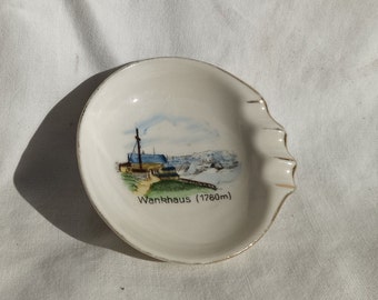 Ceramic Wankhaus Ashtray, Small Bavaria Ceramic Ashtray,  Pocket Emptier, Jewelery Tray, Candle Holder