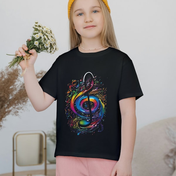 Softstyle T-shirt for children - Comfortable and stylish shirt for young adventurers and music lovers. In Black