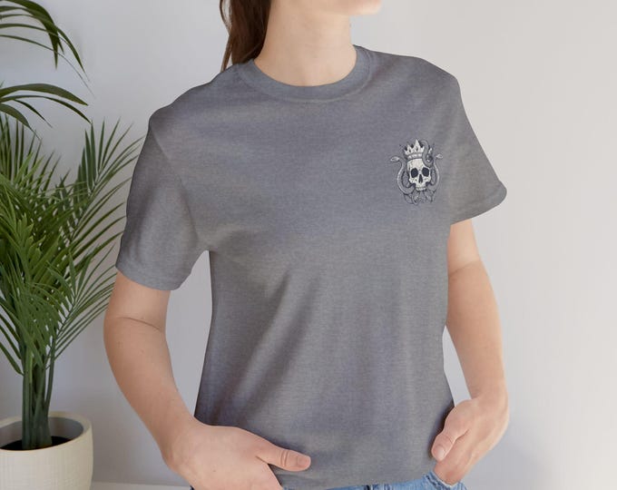 Featured listing image: Skull with Crown and Snakes T-Shirt | Gothic Skull Tee