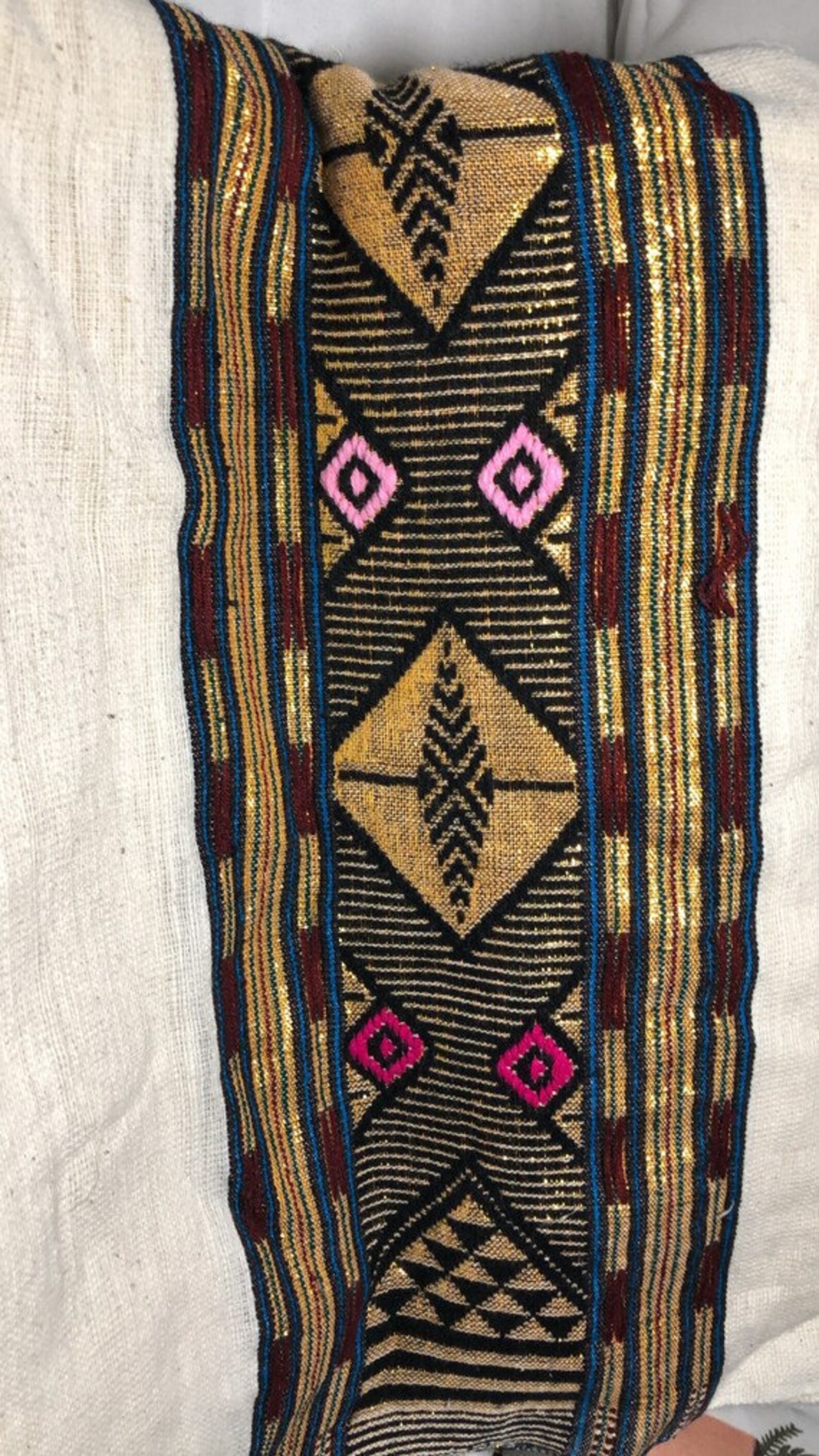 Traditional GABI Blanket 100 Ethiopian Cotton Woven Made in Ethiopia