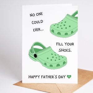 Crocs Vaderdagkaart, Grappige Vaderdagkaart, Gelukkige Vaderdagkaart, Papa Joke Card voor Vaderdag, Grappige Crocs Kaart voor papa, Papa Humor