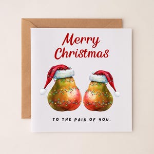Lustige Weihnachtskarte für Paare, spezielle Paarweihnachtskarte, Weihnachtskarte der Schwiegereltern, lustige Karte für Eltern, Großeltern, Weihnachtswortspiel