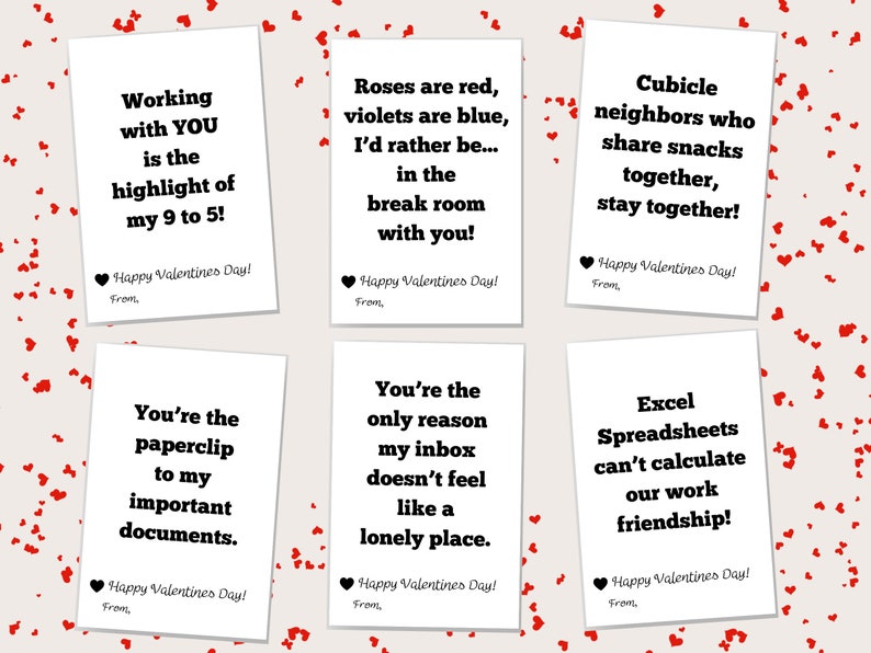 Funny Office Valentines Day Cards, Coworker Valentines, Printable ...