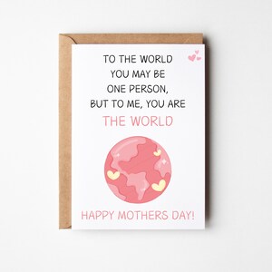 Carte d'amour pour la fête des mères, carte personnalisée de fête des mères pour maman, carte émouvante de fête des mères, fête des mères significative, fête des mères émouvante