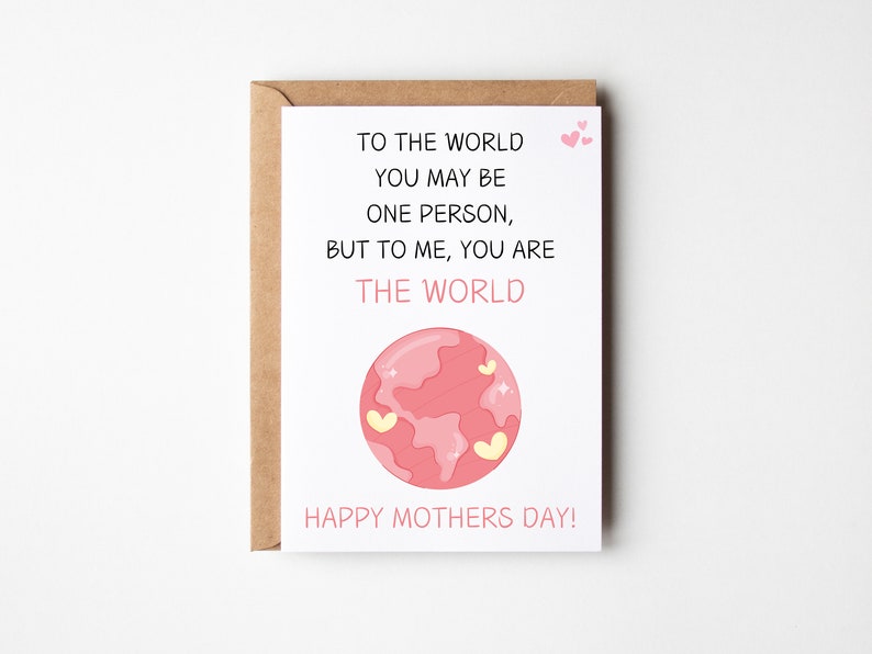 Loving Card for Mothers Day, Personalized Mothers Day Card for Mom ...