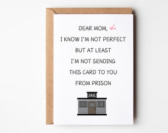 Funny Card for Mothers Day, Funny Mothers Day Card, Happy Mothers Day Personalized Card for Mom, Mom Joke Card, Sarcastic Mothers Day Card