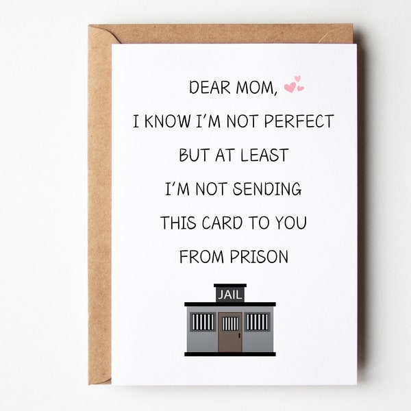 Funny Card for Mothers Day, Funny Mothers Day Card, Happy Mothers Day Personalized Card for Mom, Mom Joke Card, Sarcastic Mothers Day Card