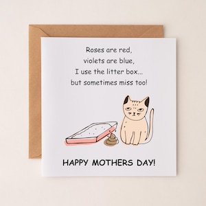 Lustige Mutter-Tageskatzenkarte, Katzenbesitzer-Muttertagskarte von Katze, lustige Karte für Katzenperson-Muttertag, lustige Katzenliebhaber-Mutter-Tageskarte