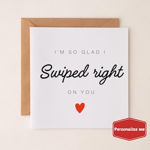 Carte de la Saint-Valentin glissée vers la droite drôle, nous avons assorti la carte de la Saint-Valentin, carte de Saint-Valentin parfaitement assortie petit ami, petite amie, rencontres sur Internet