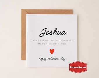 Sentimental Valentines Day Card, Personalized Card for Him or Her, Customized Valentines Card for Boyfriend, Husband, Wife, Girlfriend