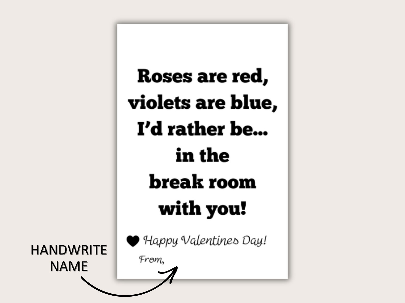 Funny Office Valentines Day Cards, Coworker Valentines, Printable