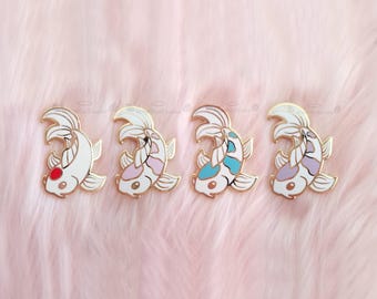 Koi Fish Hard Enamel Pin: Golden Japan Kawaii Gift