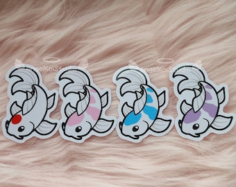 Koi Fish Glossy Vinyl Sticker - Japan Kawaii, Water Resistant