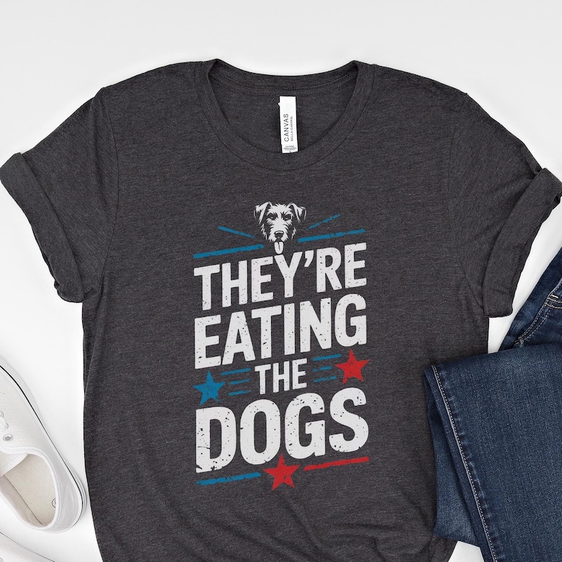 T-shirt 'They're Eating The Dogs' Springfield Ohio Election - T-shirt Graphique Unisexe - Neuf