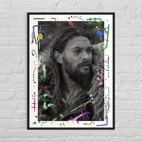 Graphic design of Jason Momoa in Frontier - Johannes Art