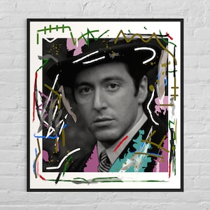 Graphic design of Al Pacino in The Godfather - Johannes Art