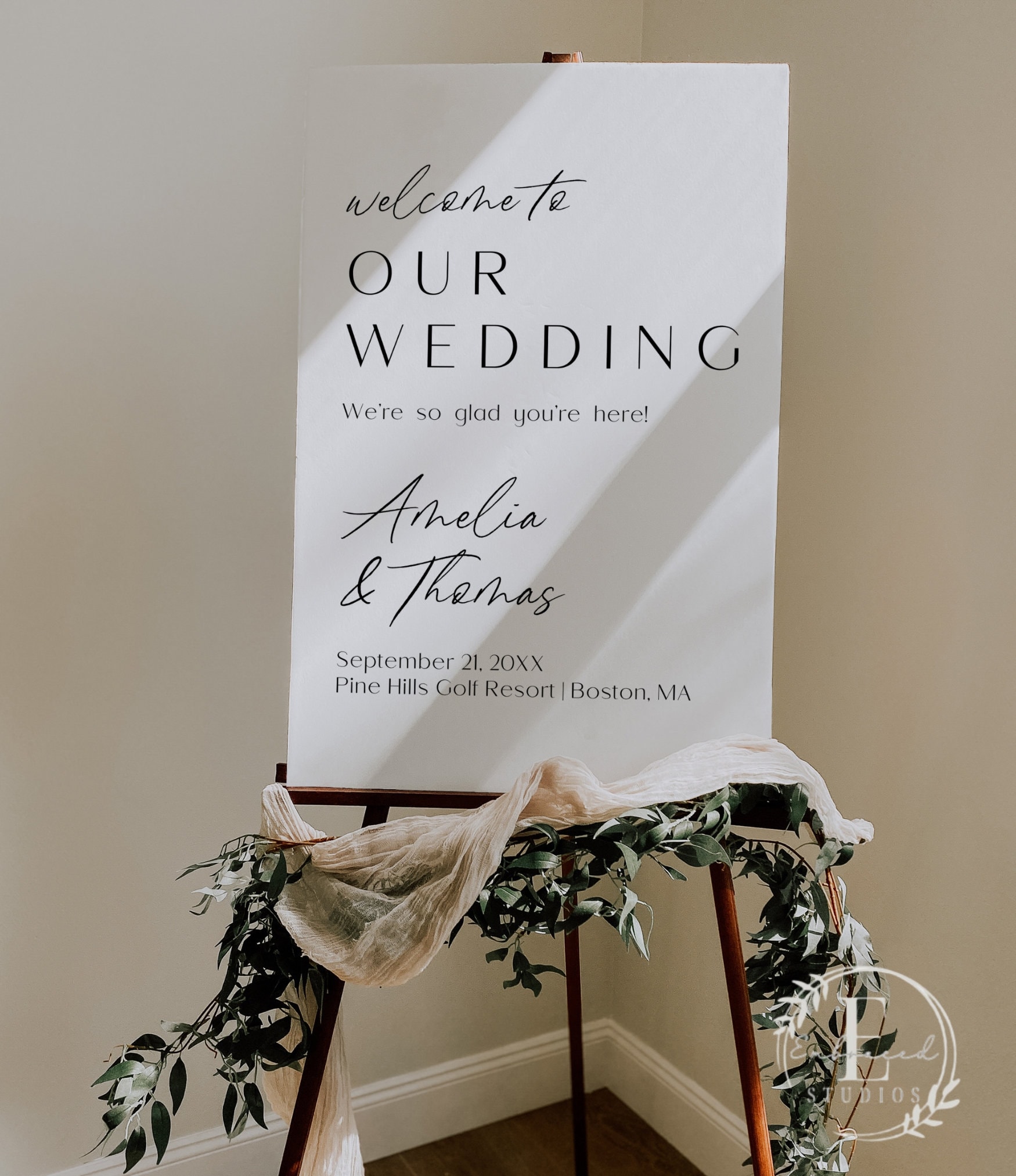 Welcome to Our Wedding Sign, Wedding Entrance Sign, Reception Sign ...