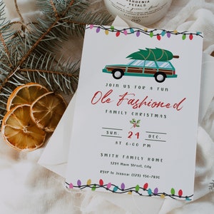 Printable Christmas Party Invitation Template Christmas Vacation Theme ...