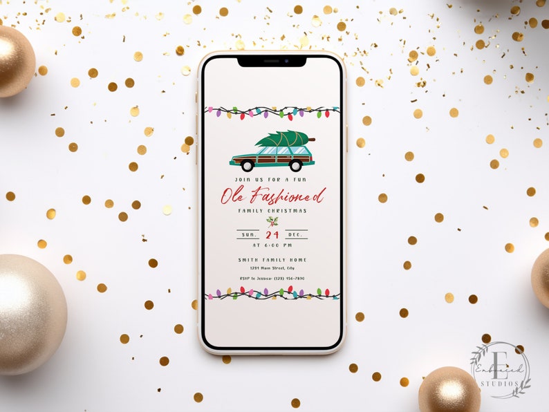 Printable Christmas Party Invitation Template Christmas Vacation Theme ...