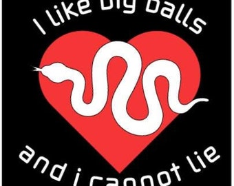 Ball Python Humor T-Shirt: I Like Big Balls and I Cannot Lie