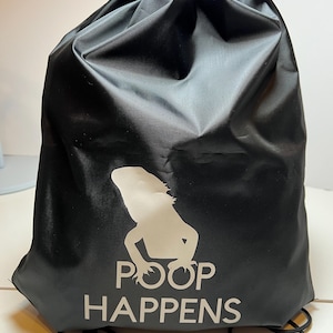 Bearded Dragon Lizard Drawstring Bag: Poop Happens