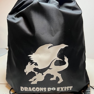 Bearded Dragon Lizard Reptile Drawstring Bag: Dragons Do Exist