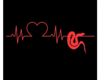 Snake Reptile T-Shirt: Heartbeat with Snake