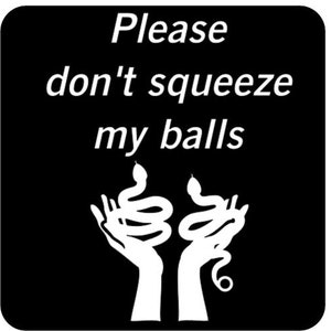 Ball Python Humor T-Shirt: Please Don't Squeeze My Balls