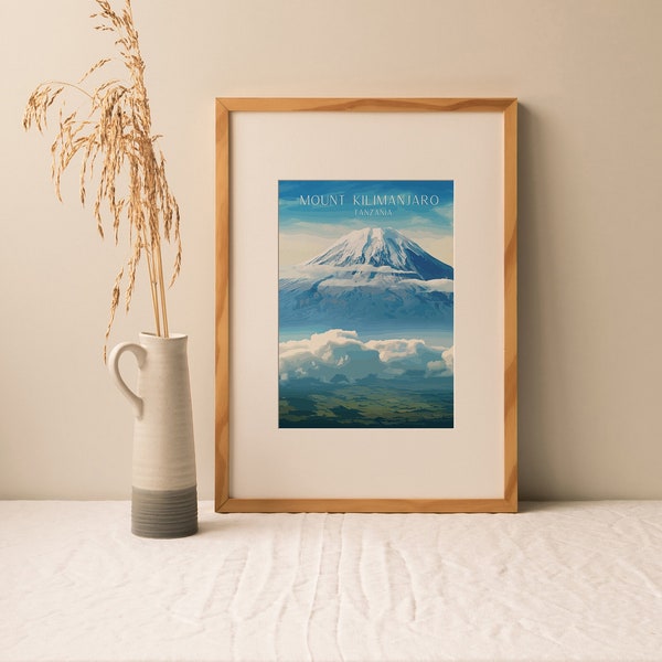 Mount Kilimanjaro, Mt. Kilimanjaro, Tanzania, Travel Print, Travel Wall Art, Travel Home Décor, Travel Gift Art