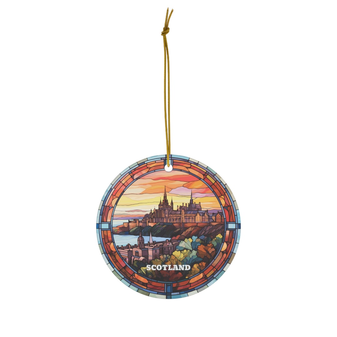 Edinburgh, Scotland, Edinburgh Castle, Travel Print Ceramic Ornament