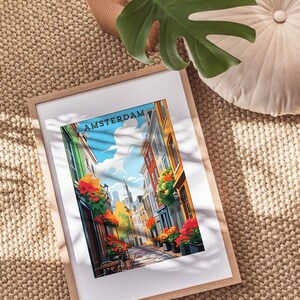 Amsterdam, Netherlands, Travel Print, Travel Wall Art, Travel Home Décor, Travel Gift Art