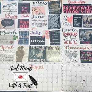 Calendario de citas de amor en prisión