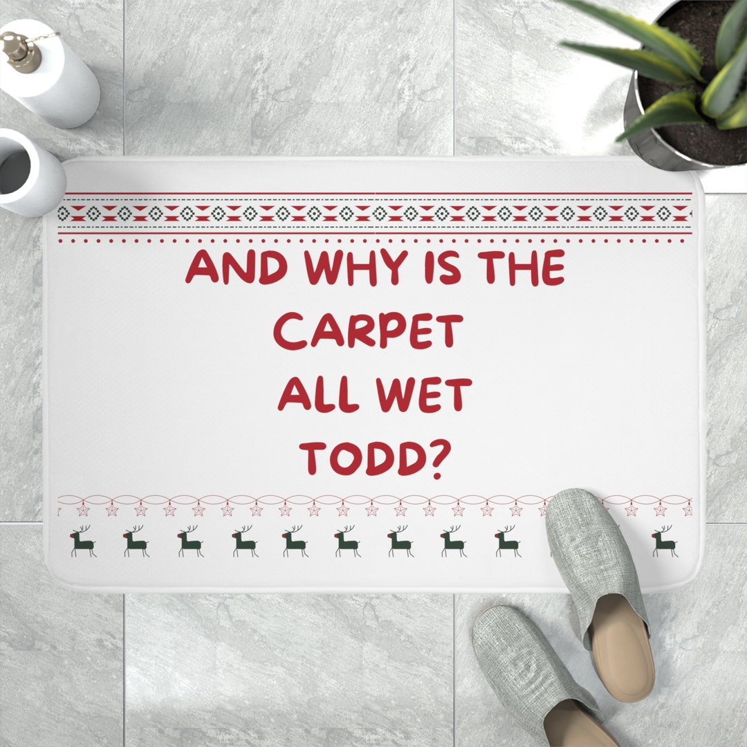 Todd and Margo Bath Mat Why's the Carpet Wet Todd Etsy