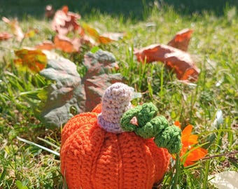 Patrón de calabaza de crochet en PDF: decoración otoñal amigurumi, Halloween y Acción de Gracias.