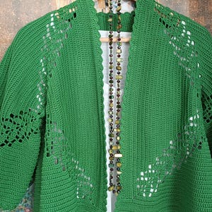 Easy Crochet Hexagon Cardigan Pattern PDF, Summer Lightweight Woman Cardigan, Beginner Friendly Crochet Sweater, Mercercized Cotton Yarn