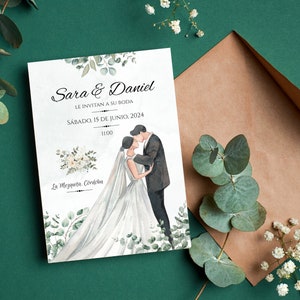 Invitación de boda, Invitación de Boda Digital, Invitación Editable, Invitación Personalizable, Invitación elegante